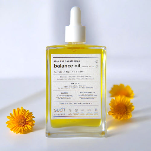 Such Skincare Balance Oil 100ml bottle - jojoba and calendula face and body oil for acne-prone, sensitive skin
