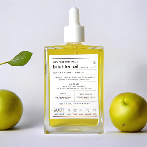 Such Skincare Brighten Oil 100ml bottle - jojoba and Kakadu plum vitamin C face and body oil
