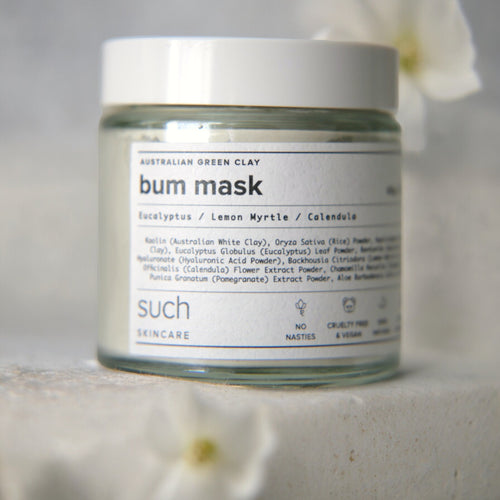 Such Skincare Green Clay Bum > Beyond Mask jar - kaolin, eucalyptus, calendula and lemon myrtle powder mask for face and body